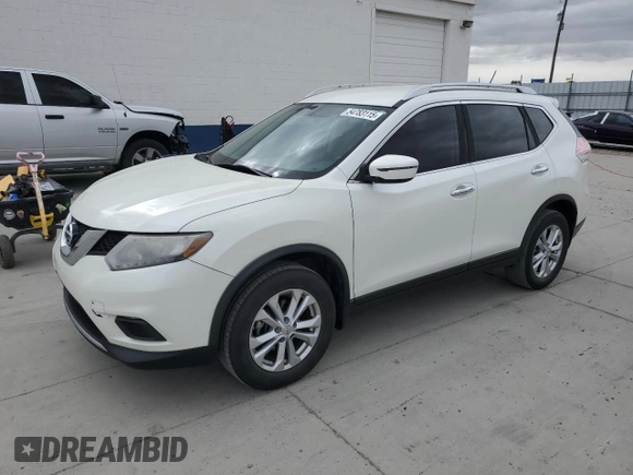 2016 Nissan Rogue SV with VIN KNMAT2MVXGP629263, listed as a Copart auction lot 54783115 with 136,322 mi miles and Clean Title. Bid and sale history available at carsss.com. Image 1.