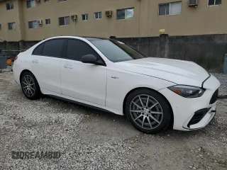 2024 Mercedes-Benz C 43 AMG z VIN W1KAF8HB8RR228611, wystawiony jako Copart lot #42020315 z przebiegiem 1 161 mil mil oraz Szkoda całkowita • Salvage title. Historia ofert i sprzedaży dostępna na DreamBid. Obrazek 4.