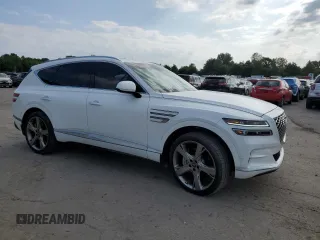 2024 Genesis GV80 with VIN KMUHCESC9RU163909, listed as a Copart auction lot 64429035 with 12,338 mi miles and Salvage title. Bid and sale history available at DreamBid. Image 4.