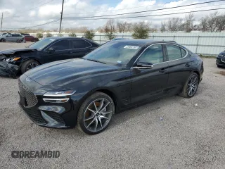 2025 Genesis G70 2.5T with VIN KMTG34SC3SU151092, listed as a Copart auction lot 44319625 with 2,698 mi miles and Clean Title. Bid and sale history available at carsss.com. Image 1.