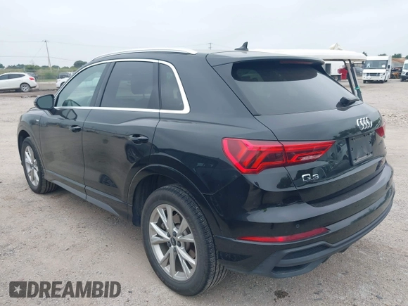 2023 Audi Q3 S line Premium with VIN WA1DECF32P1110925, listed as a IAAI auction lot 42324880 with 43,192 mi miles and . Bid and sale history available at DreamBid. Image 3.