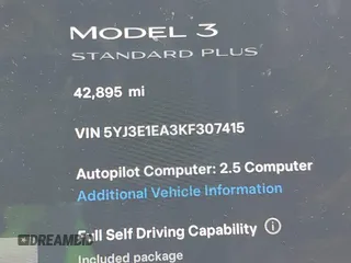2019 Tesla Model 3 Mid Range with VIN 5YJ3E1EA3KF307415, listed as a IAAI auction lot 41673239 with 42,895 mi miles and . Bid and sale history available at DreamBid. Image 15.