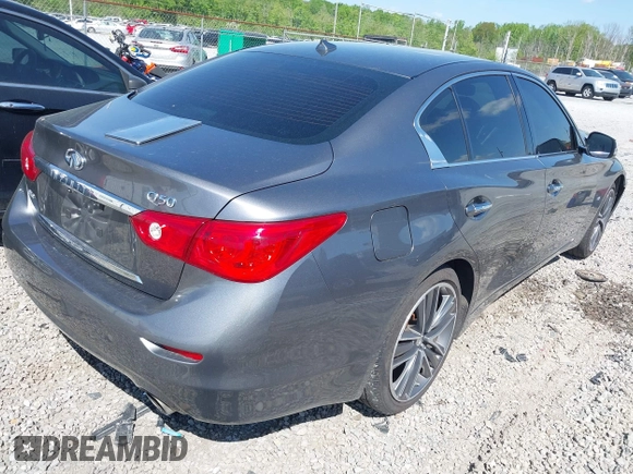2014 Infiniti Q50 Premium z VIN JN1BV7AR0EM700278, wystawiony jako IAAI lot #42043943 z przebiegiem 107 369 mil mil oraz . Historia ofert i sprzedaży dostępna na DreamBid. Obrazek 4.