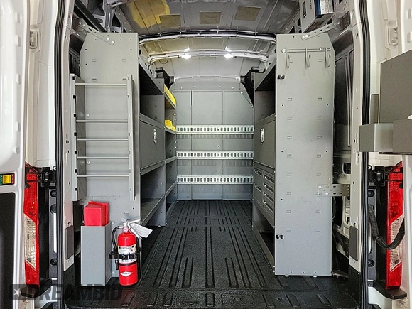 2023 Ford Transit Cargo with VIN 1FTBR1X83PKC09442, listed as a IAAI auction lot 42900649 with 4,332 mi miles and . Bid and sale history available at DreamBid. Image 6.
