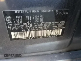 2015 Subaru Legacy 3.6R Limited with VIN 4S3BNEN69F3027614, listed as a Copart auction lot 76845043 with 171,483 mi miles. Bid and sale history available at carsss.com. Image 12.