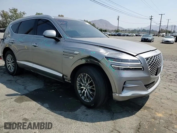 2021 Genesis GV80 with VIN KMUHB4SB5MU040802, listed as a Copart auction lot 71497074 with 45,321 mi miles and Salvage title. Bid and sale history available at DreamBid. Image 12.
