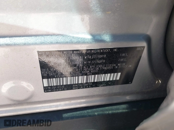 2024 Toyota RAV4 Hybrid XSE with VIN 4T3E6RFV7RU168500, listed as a IAAI auction lot 41750864 with 5,965 mi miles. Bid and sale history available at carsss.com. Image 9.