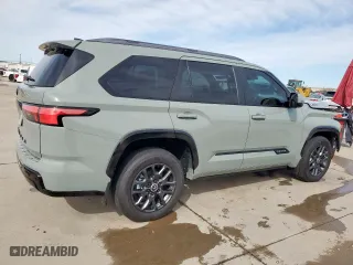 2024 Toyota Sequoia SR5 with VIN 7SVAAABA5RX047564, listed as a Copart auction lot 47089155 with 7,301 mi miles and Salvage Title. Bid and sale history available at carsss.com. Image 3.