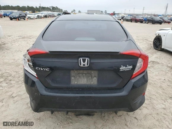 2021 Honda Civic Sedan Sport with VIN 2HGFC2F8XMH527895, listed as a Copart auction lot 46452195 with 91,402 mi miles and Salvage Title. Bid and sale history available at carsss.com. Image 6.