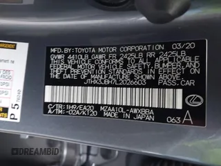 2020 Lexus UX 200 with VIN JTHX3JBH7L2026603, listed as a IAAI auction lot 42408604 with 72,229 mi miles and . Bid and sale history available at DreamBid. Image 9.