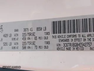 2017 Ram ProMaster Cargo Van with VIN 3C6TRVBG8HE542757, listed as a IAAI auction lot 41665335 with 72,358 mi miles. Bid and sale history available at carsss.com. Image 9.