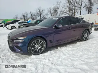 2023 Genesis G70 3.3T with VIN KMTG54TE8PU107865, listed as a Copart auction lot 45747995 with 13,348 mi miles and Salvage Title. Bid and sale history available at carsss.com. Image 1.