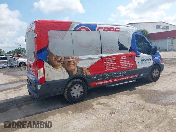 2017 Ford Transit XL with VIN 1FBAX2CM8HKA26909, listed as a IAAI auction lot 42190598 with 228,403 mi miles and . Bid and sale history available at carsss.com. Image 4.