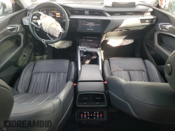 2021 Audi e-tron Sportback Prestige with VIN WA13AAGE4MB029393, listed as a Copart auction lot 46763104 with 34,805 mi miles and Salvage title. Bid and sale history available at DreamBid. Image 8.