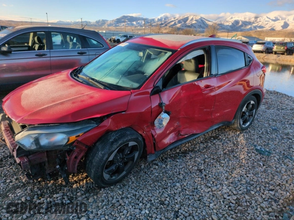 2018 Honda HR-V EX-L with VIN 3CZRU5H74JM705175, listed as a Copart auction lot 87384274 with Not Provided miles and Salvage Title. Bid and sale history available at carsss.com. Image 1.