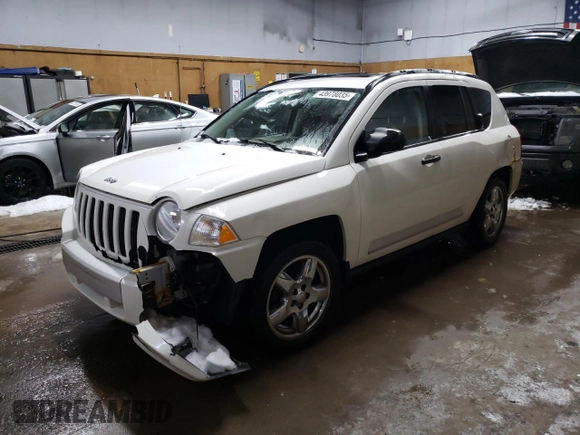 2007 Jeep Compass Limited with VIN 1J8FF57W67D185358, listed as a Copart auction lot 43978035 with 160,314 mi miles and Clean Title. Bid and sale history available at carsss.com. Image 1.