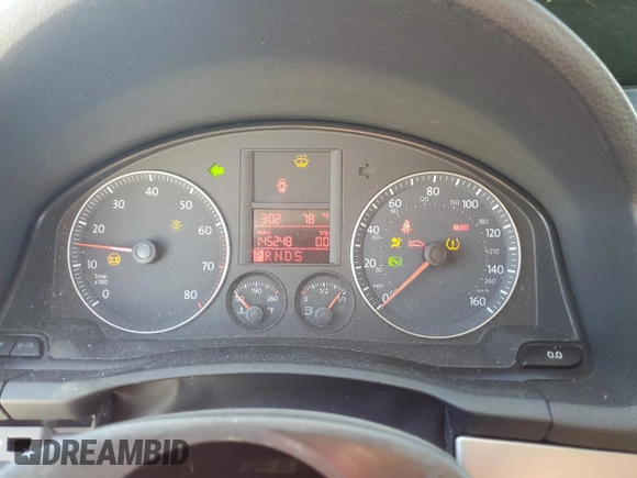 2008 Volkswagen Rabbit S with VIN WVWDB71K08W335787, listed as a Copart auction lot 80062754 with 145,248 mi miles and Salvage title. Bid and sale history available at DreamBid. Image 9.