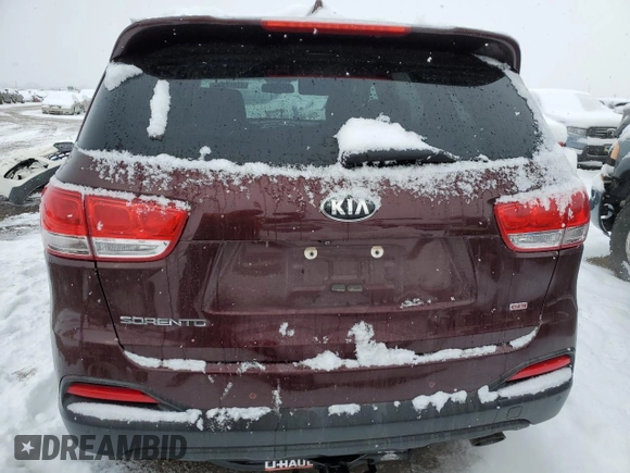 2017 Kia Sorento LX with VIN 5XYPGDA3XHG267789, listed as a Copart auction lot 41483165 with 95,091 mi miles and Salvage Title. Bid and sale history available at carsss.com. Image 6.