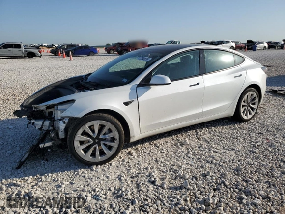 2023 Tesla Model 3 with VIN 5YJ3E1EA4PF631304, listed as a Copart auction lot 52500695 with 33,024 mi miles and Salvage title. Bid and sale history available at DreamBid. Image 1.