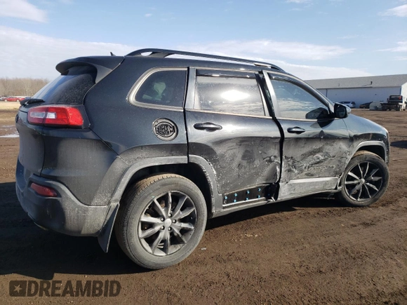 2014 Jeep Cherokee Altitude with VIN 1C4PJMCS0EW291247, listed as a Copart auction lot 47694115 with 124,775 mi miles and Salvage Title. Bid and sale history available at carsss.com. Image 3.