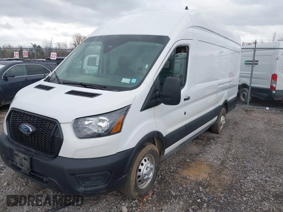 2023 Ford Transit Cargo with VIN 1FTBR3U89PKA07396, listed as a IAAI auction lot 41878907 with 103,402 mi miles and . Bid and sale history available at DreamBid. Image 2.