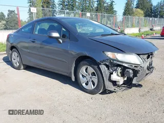 2013 Honda Civic Cpe LX with VIN 2HGFG3B5XDH502386, listed as a IAAI auction lot 42068372 with 204,360 mi miles. Bid and sale history available at carsss.com. Image 1.