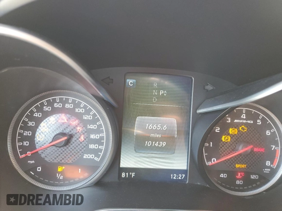2016 Mercedes-Benz C 63 AMG with VIN 55SWF8GB0GU115383, listed as a Copart auction lot 52738005 with 101,439 mi miles and Clean title. Bid and sale history available at DreamBid. Image 9.