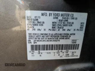 2013 Ford Edge Limited with VIN 2FMDK3KC8DBC65270, listed as a Copart auction lot 48434225 with 172,333 mi miles and Salvage Title. Bid and sale history available at carsss.com. Image 14.