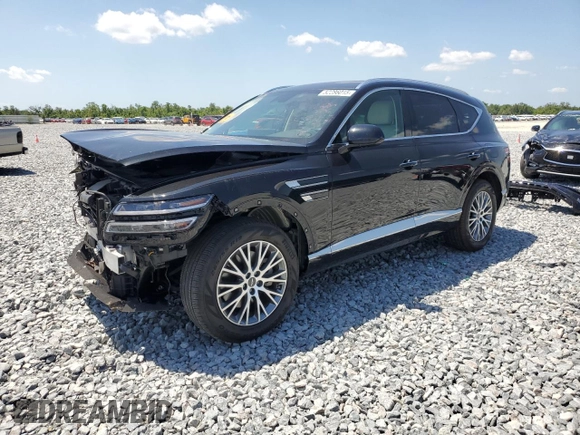 2022 Genesis GV80 with VIN KMUHB4SB4NU098028, listed as a Copart auction lot 52286015 with 26,006 mi miles and Non Repairable. Bid and sale history available at DreamBid. Image 1.