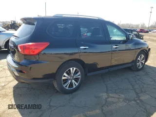 2017 Nissan Pathfinder SV with VIN 5N1DR2MM3HC697511, listed as a Copart auction lot 51979005 with 136,300 mi miles and Clean Title. Bid and sale history available at carsss.com. Image 3.