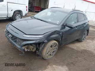 2022 Hyundai Kona N Line with VIN KM8K3CA32NU923862, listed as a IAAI auction lot 41826113 with 75,298 mi miles. Bid and sale history available at carsss.com. Image 17.
