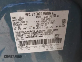 2022 Ford Maverick XL z VIN 3FTTW8E38NRA74240, wystawiony jako IAAI lot #42028451 z przebiegiem 28 166 mil mil oraz . Historia ofert i sprzedaży dostępna na DreamBid. Obrazek 9.