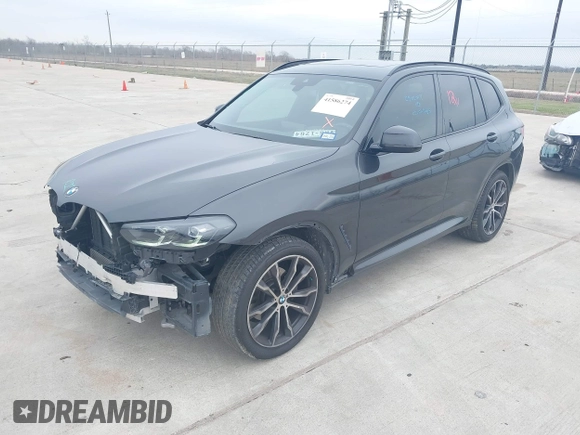 2022 BMW X3 sDrive30i with VIN 5UX43DP09N9J17924, listed as a IAAI auction lot 41586274 with 33,607 mi miles and . Bid and sale history available at DreamBid. Image 2.