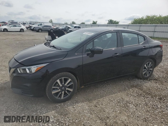 2021 Nissan Versa SV with VIN 3N1CN8EV6ML848171, listed as a Copart auction lot 56190565 with 70,712 mi miles and Salvage title. Bid and sale history available at DreamBid. Image 1.