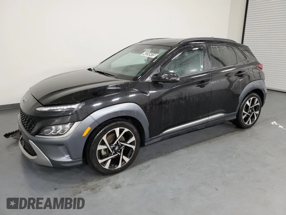 2022 Hyundai Kona Limited with VIN KM8K53A36NU777394, listed as a Copart auction lot 43245415 with 91,862 mi miles and Clean Title. Bid and sale history available at carsss.com. Image 1.