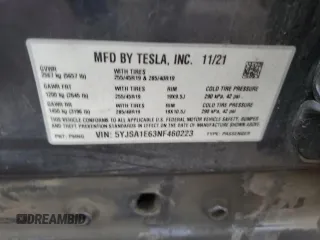2022 Tesla Model S Plaid with VIN 5YJSA1E63NF460223, listed as a Copart auction lot 56127155 with 50,419 mi miles and Clean title. Bid and sale history available at DreamBid. Image 12.