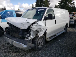 2016 GMC Savana Cargo with VIN 1GTW7AFF1G1904001, listed as a Copart auction lot 48752515 with 107,366 mi miles and Salvage Title. Bid and sale history available at carsss.com. Image 1.