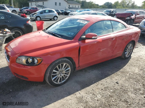 2008 Volvo C70 with VIN YV1MC67248J055294, listed as a Copart auction lot 73321494 with 180,989 mi miles and Salvage Title. Bid and sale history available at carsss.com. Image 1.