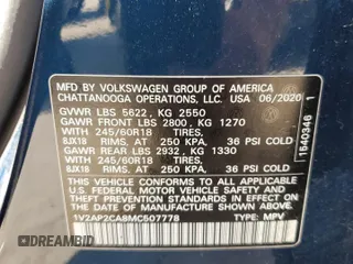 2021 Volkswagen Atlas S z VIN 1V2AP2CA8MC507778, wystawiony jako Copart lot #72031784 z przebiegiem 62 729 mil mil oraz Czysty tytuł • Clean title. Historia ofert i sprzedaży dostępna na DreamBid. Obrazek 13.