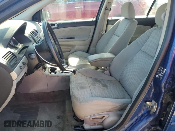 2005 Chevrolet Cobalt LS with VIN 1G1AL52F557567242, listed as a Copart auction lot 50808925 with 6,082 mi miles and Salvage Title. Bid and sale history available at DreamBid. Image 7.