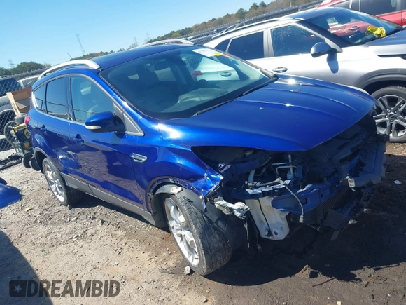 2015 Ford Escape Titanium with VIN 1FMCU0J93FUC20745, listed as a IAAI auction lot 41781551 with 174,538 mi miles and . Bid and sale history available at DreamBid. Image 1.