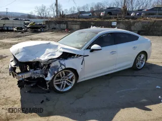 2019 Audi A5 Sportback Premium with VIN WAUANCF51KA064214, listed as a Copart auction lot 46575634 with 53,796 mi miles. Bid and sale history available at carsss.com. Image 1.