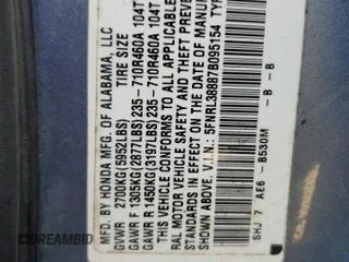 2007 Honda Odyssey Touring with VIN 5FNRL38887B095154, listed as a Copart auction lot 52937835 with 188,963 mi miles and Salvage Title. Bid and sale history available at carsss.com. Image 13.