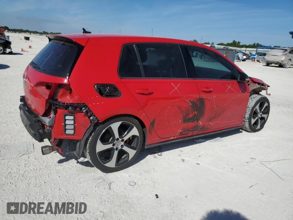 2017 Volkswagen Golf GTI S with VIN 3VW4T7AU7HM009187, listed as a Copart auction lot 47107875 with 0 mi miles and Salvage Title. Bid and sale history available at carsss.com. Image 3.