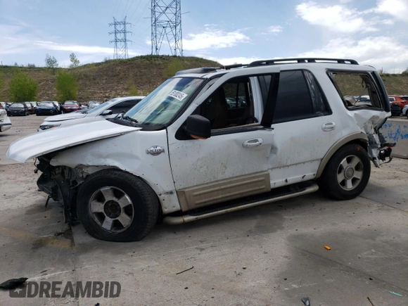 2005 Ford Expedition Eddie Bauer z VIN 1FMFU18525LB09713, wystawiony jako Copart lot #55100245 z przebiegiem Nie podano mil oraz Szkoda całkowita • Salvage title. Historia ofert i sprzedaży dostępna na DreamBid. Obrazek 1.