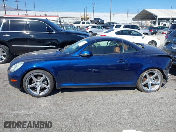 2005 Lexus SC with VIN JTHFN48Y550070516, listed as a IAAI auction lot 41663781 with Not Provided miles. Bid and sale history available at carsss.com. Image 14.