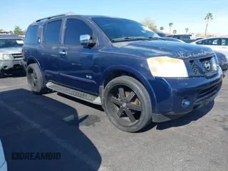 2008 Nissan Armada SE z VIN 5N1AA08D68N610164, wystawiony jako IAAI lot #41994244 z przebiegiem 217 046 mil mil oraz . Historia ofert i sprzedaży dostępna na DreamBid. Obrazek 1.