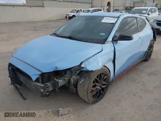 2020 Hyundai Veloster N with VIN KMHT36AH6LU004705, listed as a IAAI auction lot 42014151 with 155,813 mi miles. Bid and sale history available at carsss.com. Image 17.