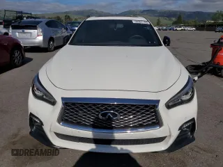 2018 Infiniti Q50 Red Sport 400 with VIN JN1FV7AP3JM640099, listed as a Copart auction lot 50307165 with 52,225 mi miles and Clean Title. Bid and sale history available at DreamBid. Image 5.