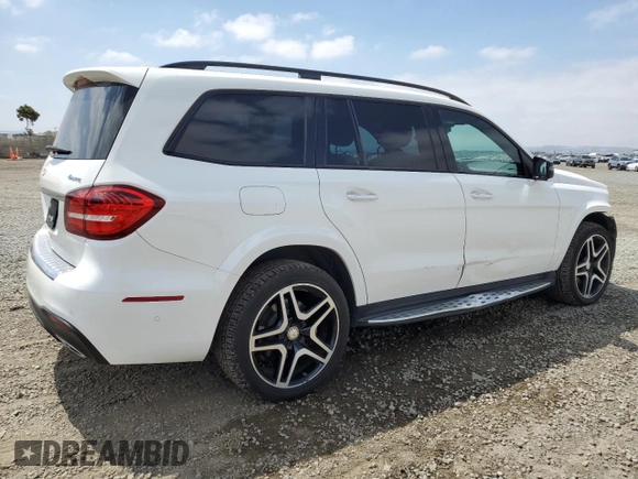 2017 Mercedes-Benz GLS 550 with VIN 4JGDF7DE8HA882714, listed as a Copart auction lot 54639624 with 49,890 mi miles and Salvage Title. Bid and sale history available at DreamBid. Image 3.